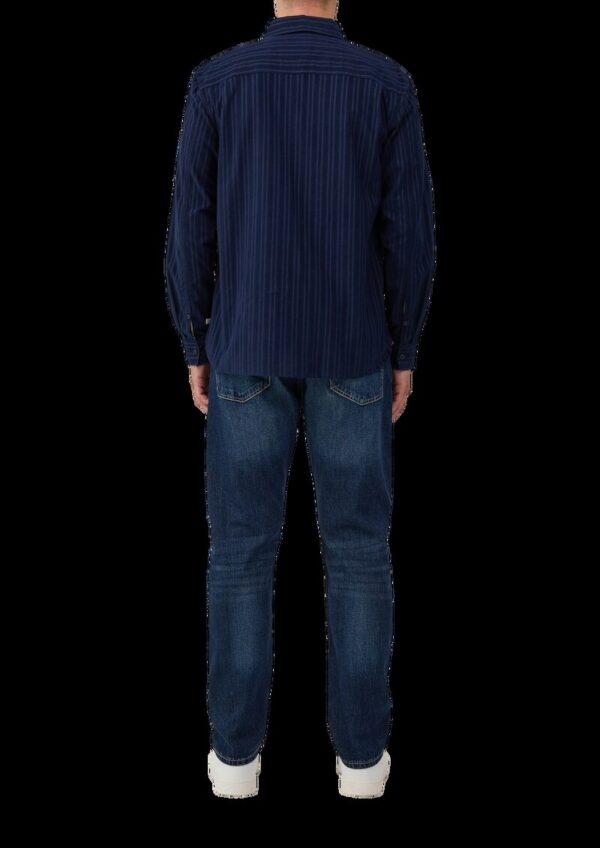 Regular Fit: Cordhemd in Streifenoptik mit aufgesetzter Tasche