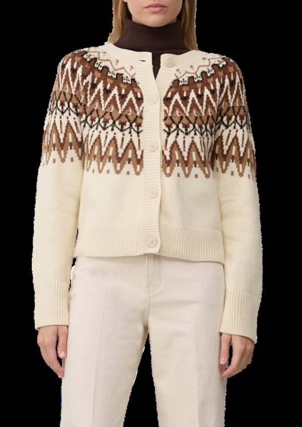 Jacquard-Strickjacke im Relaxed Fit