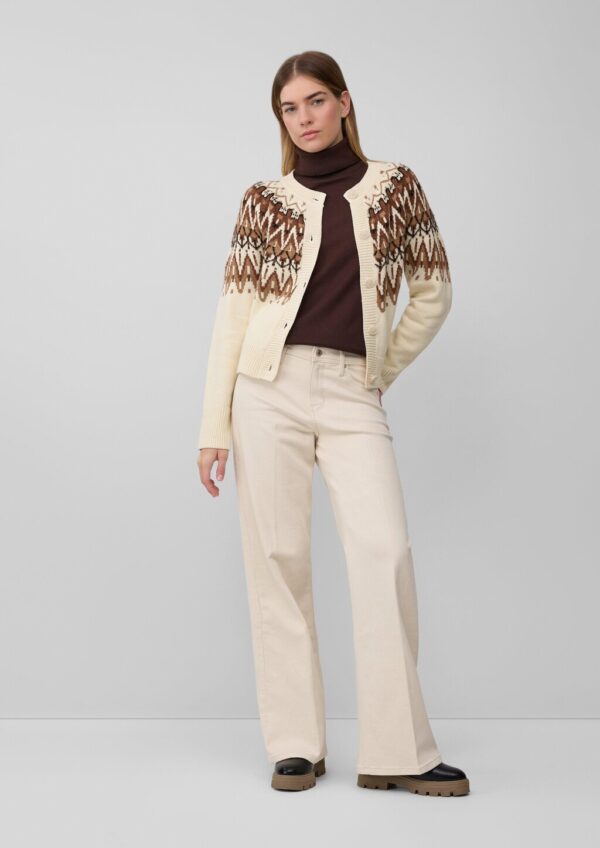 Jacquard-Strickjacke im Relaxed Fit