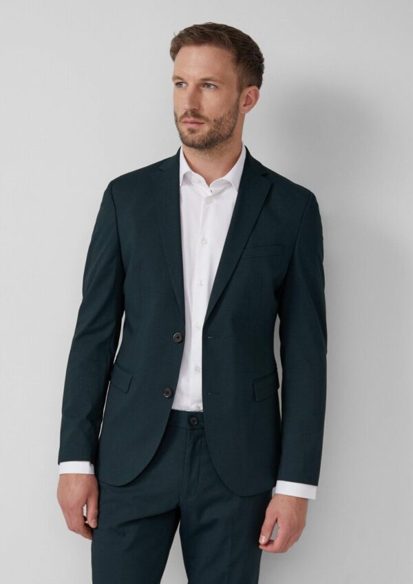 s.O PURE: Sakko aus meliertem Stretch-Twill