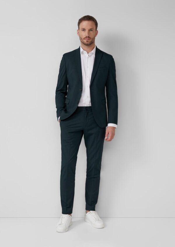 s.O PURE: Sakko aus meliertem Stretch-Twill