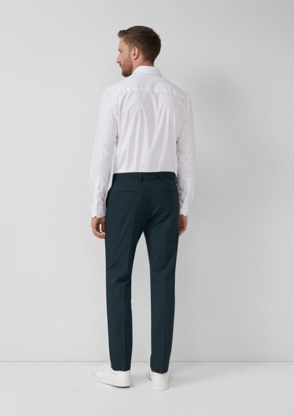 s.O PURE: Anzughose im Slim Fit aus meliertem Stretch-Twill