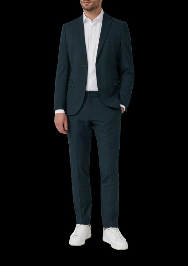 s.O PURE: Anzughose im Slim Fit aus meliertem Stretch-Twill