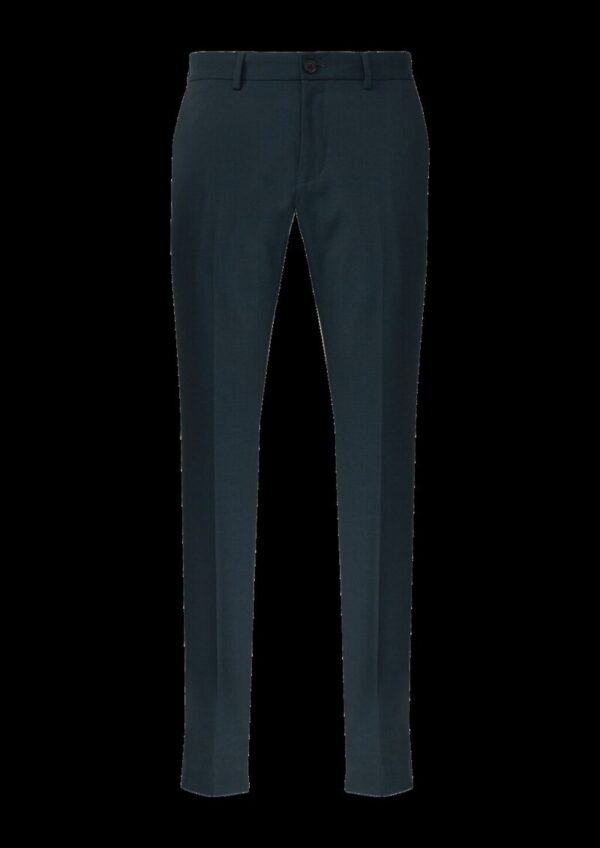 s.O PURE: Anzughose im Slim Fit aus meliertem Stretch-Twill