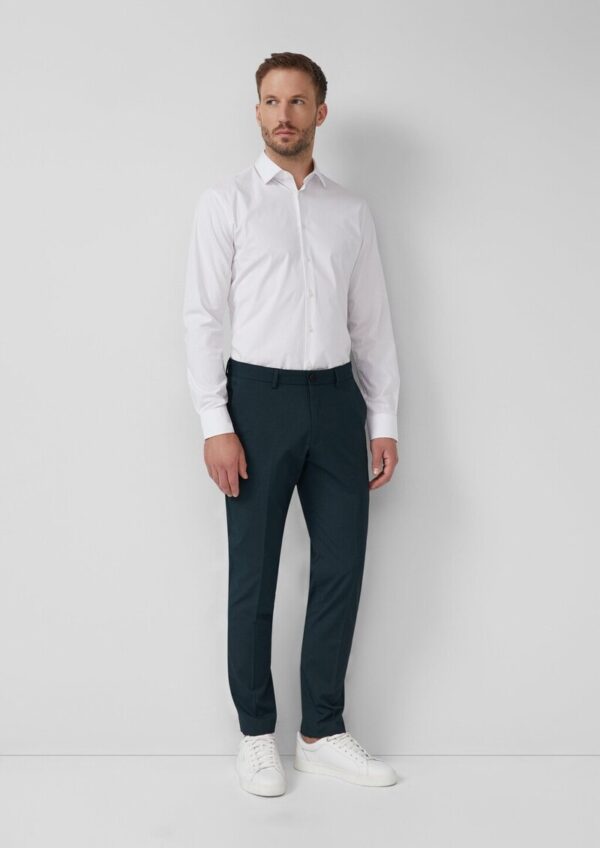 s.O PURE: Anzughose im Slim Fit aus meliertem Stretch-Twill