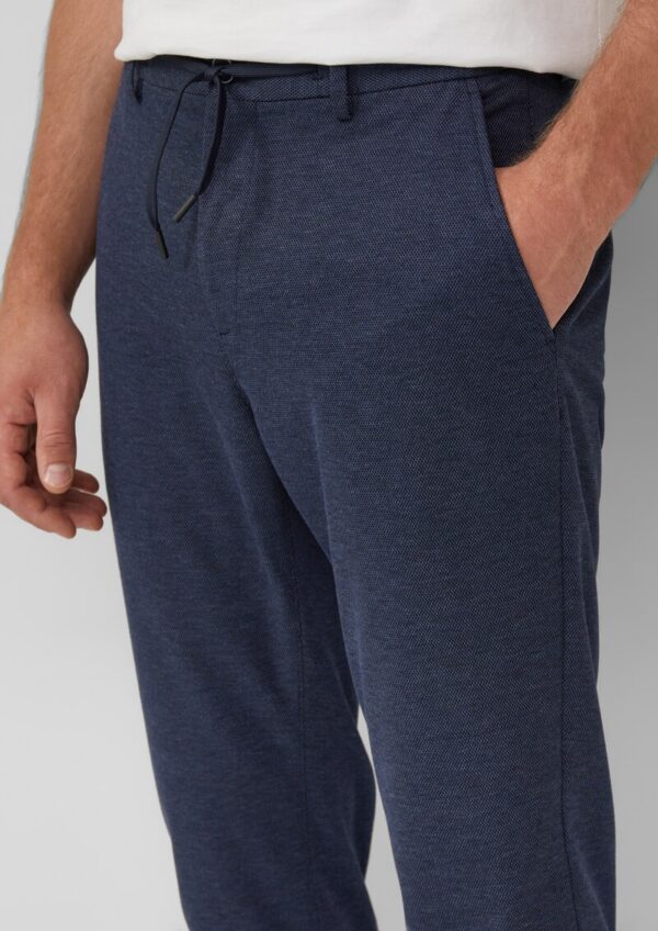 s.O JOGG: Anzug-Hose aus meliertem Piqué-Jersey