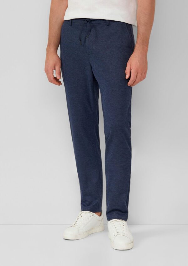 s.O JOGG: Anzug-Hose aus meliertem Piqué-Jersey