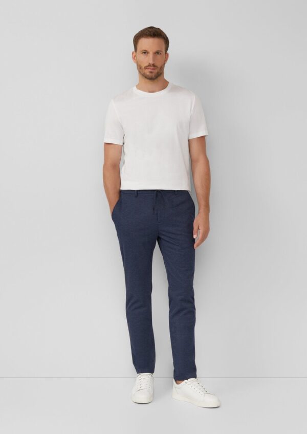 s.O JOGG: Anzug-Hose aus meliertem Piqué-Jersey