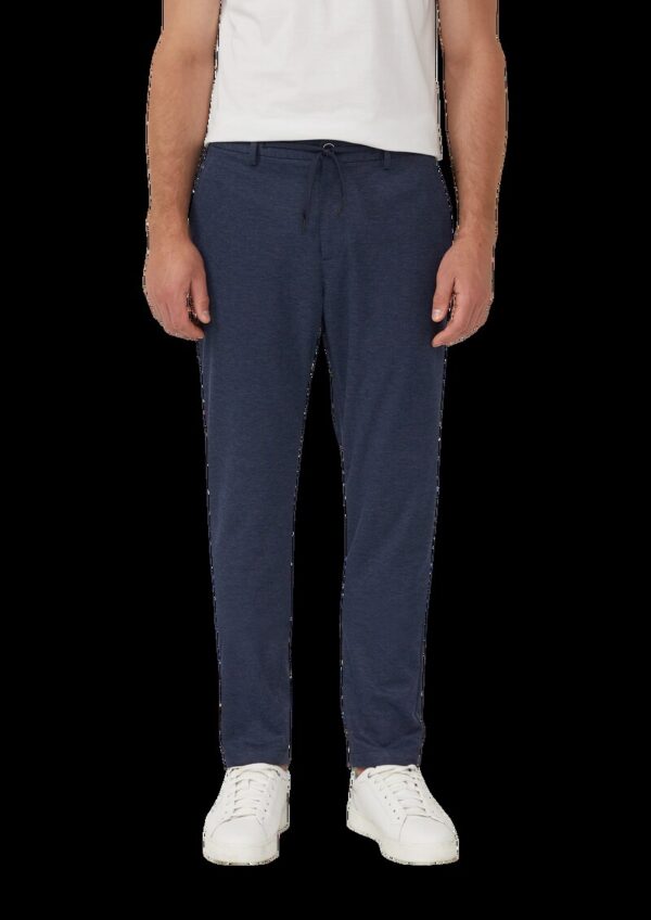 s.O JOGG: Anzug-Hose aus meliertem Piqué-Jersey