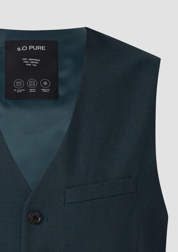 s.O PURE: Weste aus meliertem Stretch-Twill