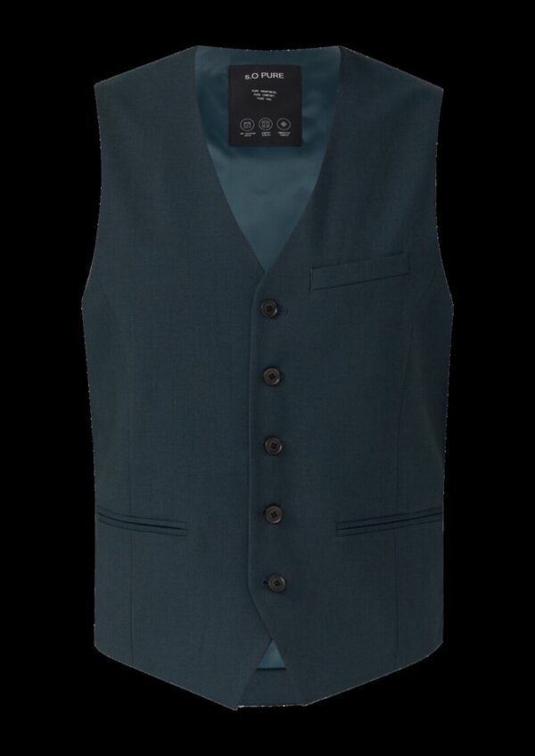 s.O PURE: Weste aus meliertem Stretch-Twill