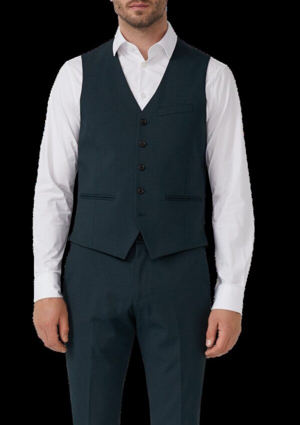 s.O PURE: Weste aus meliertem Stretch-Twill