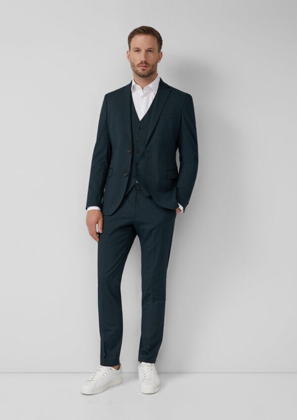 s.O PURE: Weste aus meliertem Stretch-Twill