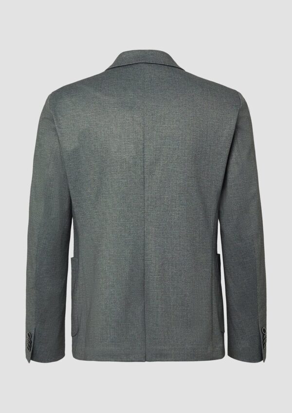 s.O JOGG: Sakko im Slim Fit aus fein gemustertem Interlockjersey