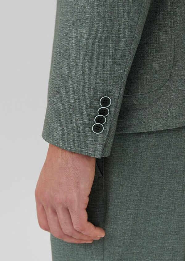 s.O JOGG: Sakko im Slim Fit aus fein gemustertem Interlockjersey