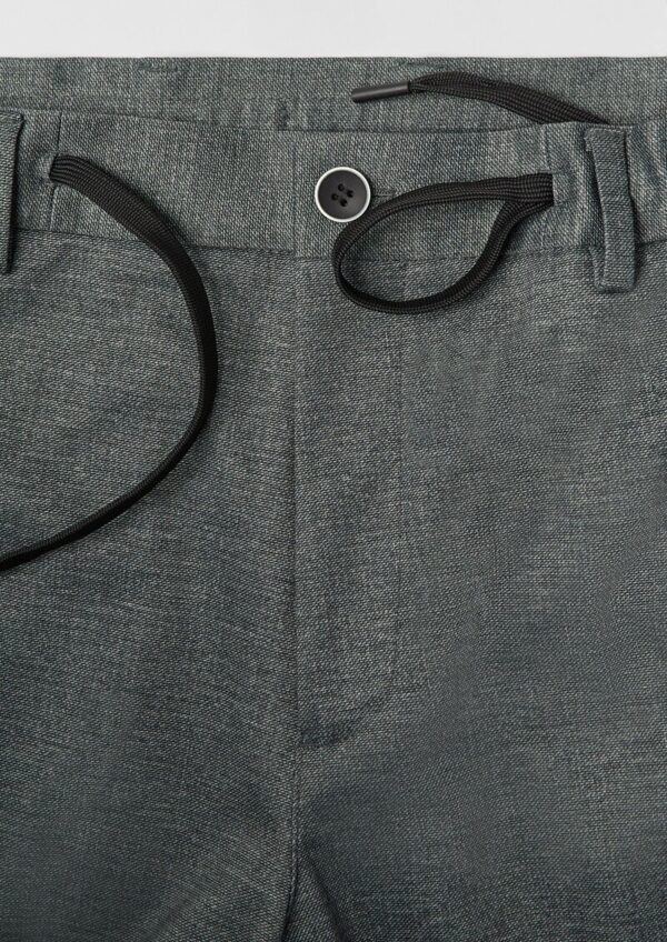 s.O JOGG: Anzughose im Slim Fit aus fein gemustertem Interlockjersey