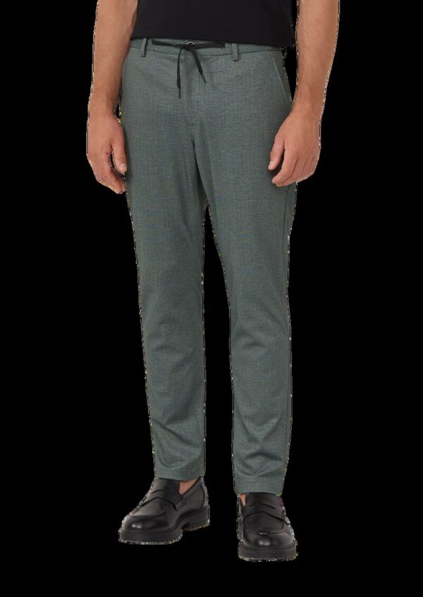 s.O JOGG: Anzughose im Slim Fit aus fein gemustertem Interlockjersey
