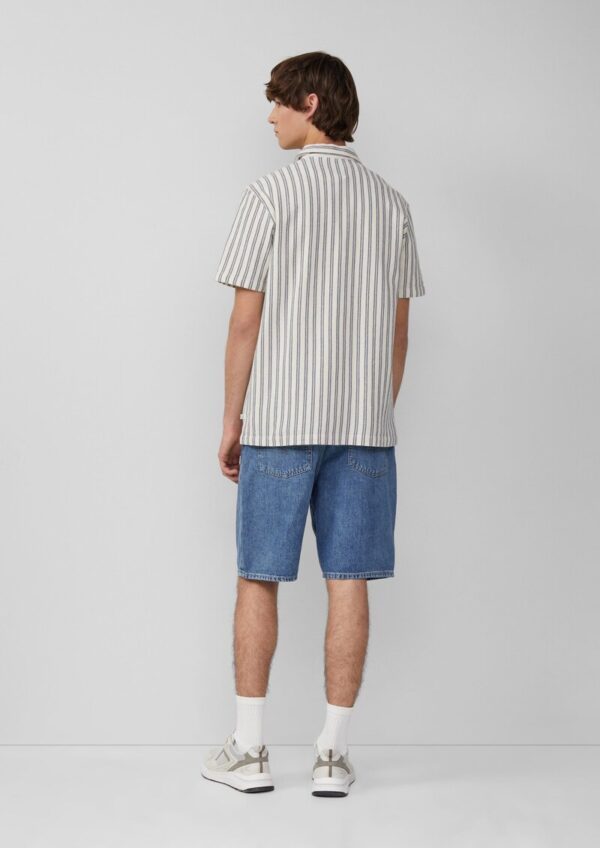 Resort Fit: Hemd mit Strukturstreifen
