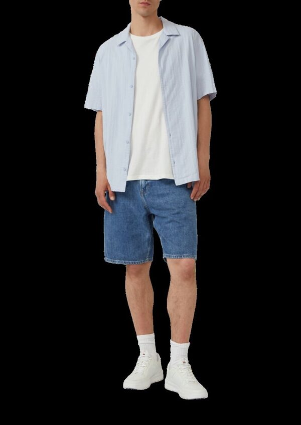 Resorthemd in strukturierter Ware mit Seersucker-Effekt