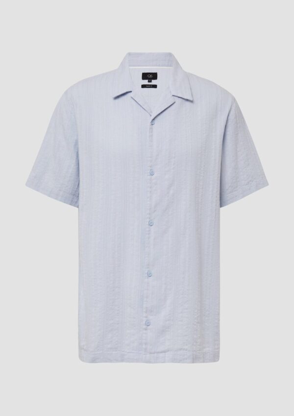 Resorthemd in strukturierter Ware mit Seersucker-Effekt