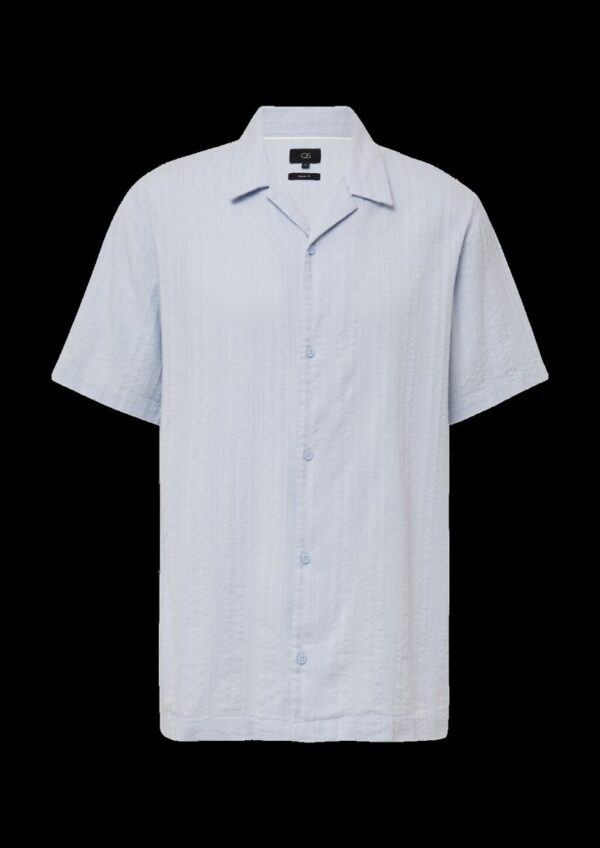 Resorthemd in strukturierter Ware mit Seersucker-Effekt