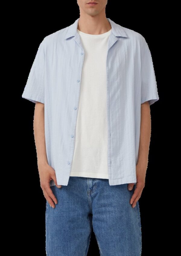 Resorthemd in strukturierter Ware mit Seersucker-Effekt