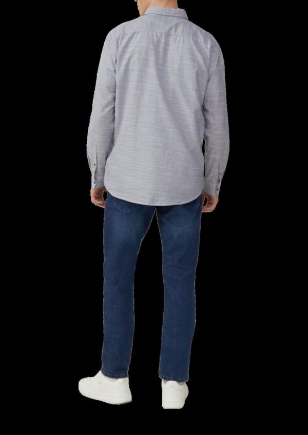 Regular Fit: Gestreiftes Hemd mit Logo-Stickerei