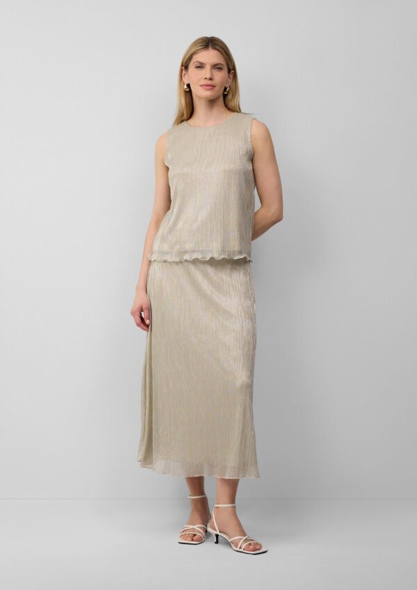 Lockeres Plisseetop mit Glitzergarn