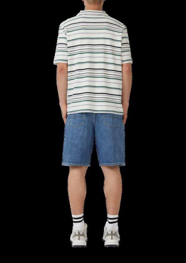 Gestreiftes Polo-T-Shirt aus schwerem Jersey