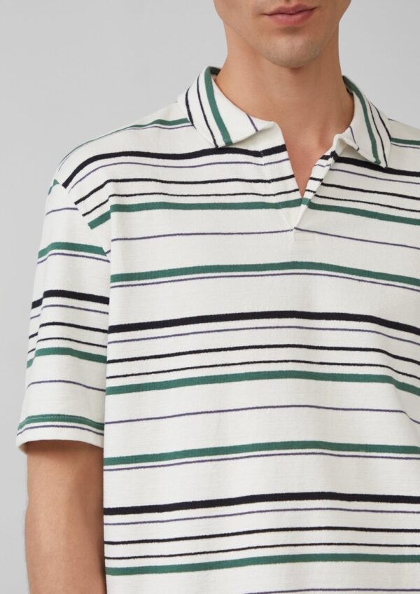 Gestreiftes Polo-T-Shirt aus schwerem Jersey