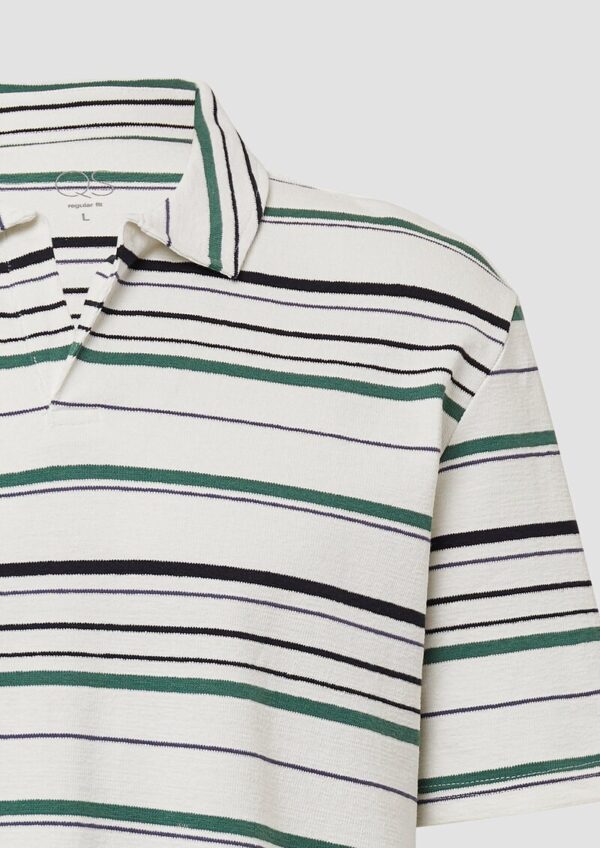 Gestreiftes Polo-T-Shirt aus schwerem Jersey
