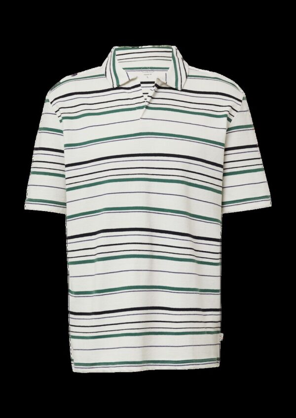 Gestreiftes Polo-T-Shirt aus schwerem Jersey