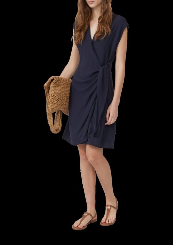 Kurzes Wickelkleid im Relaxed Fit aus Viskose
