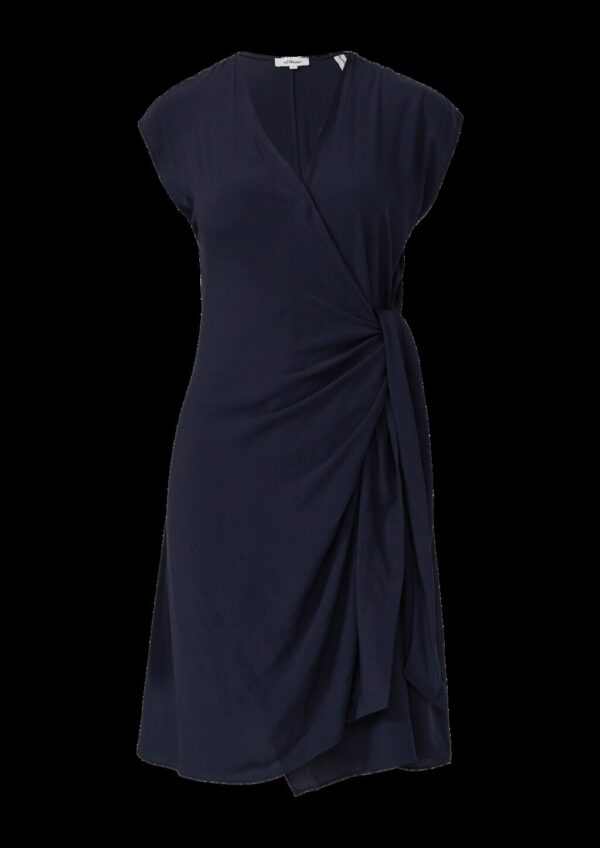 Kurzes Wickelkleid im Relaxed Fit aus Viskose