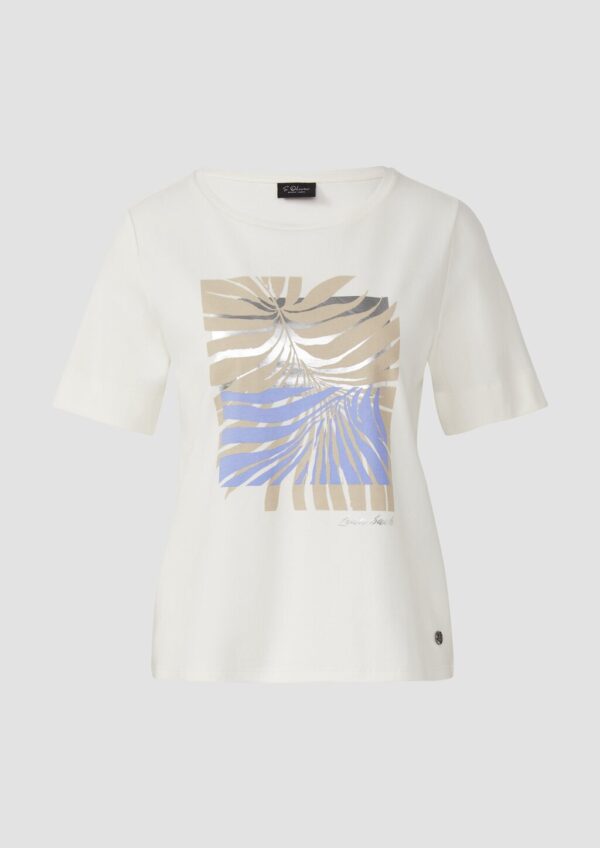 T-Shirt aus Interlockjersey mit Frontprint