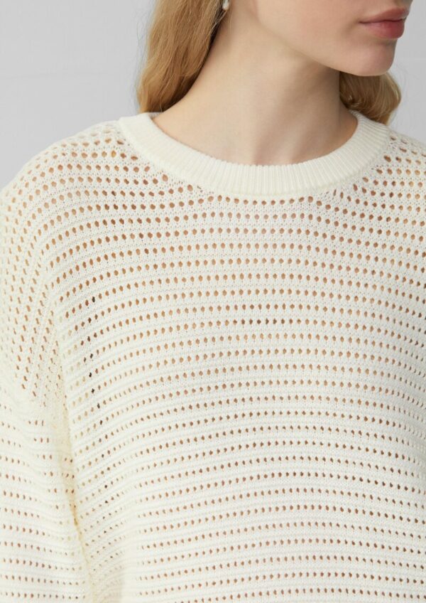 Unisex Pullover mit Ajourmuster