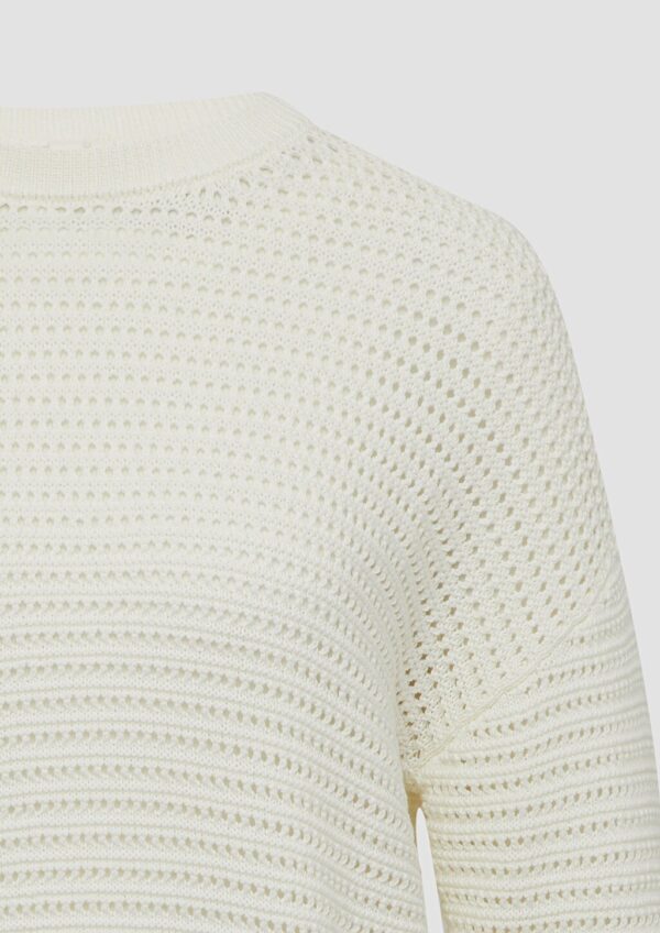 Unisex Pullover mit Ajourmuster