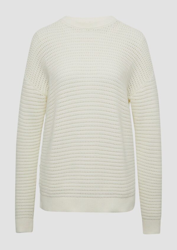 Unisex Pullover mit Ajourmuster