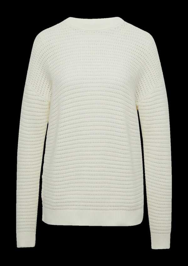 Unisex Pullover mit Ajourmuster