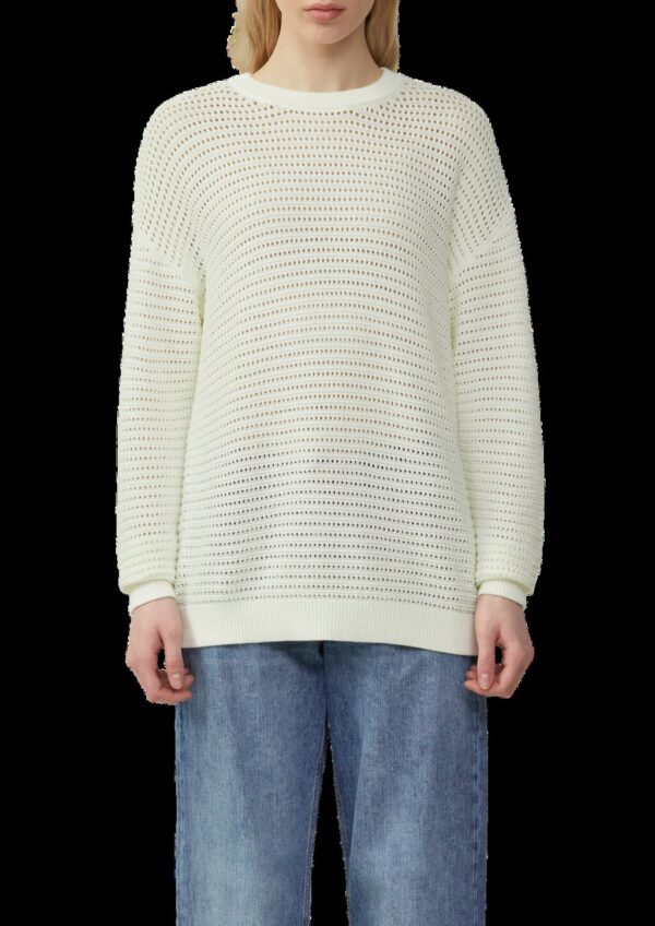 Unisex Pullover mit Ajourmuster