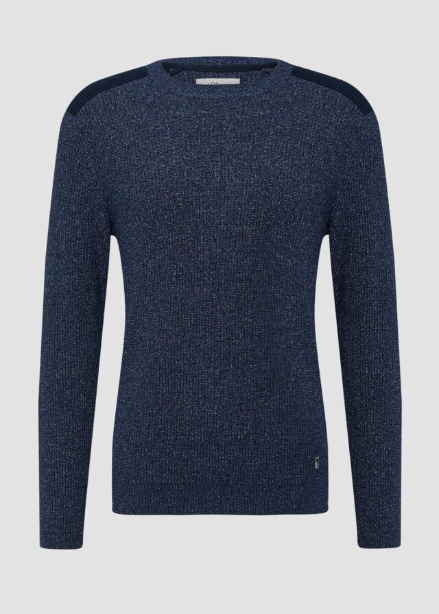 Pullover aus Moulinégarn mit Schultereinsätzen