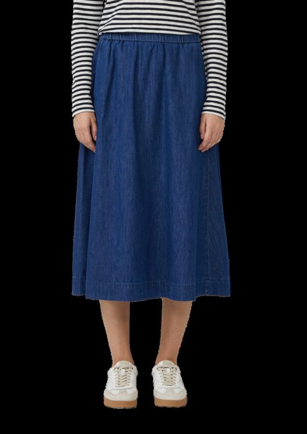 Denimrock in Midi-Länge mit Eingrifftaschen