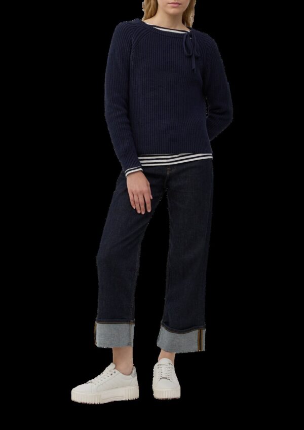 Relaxed-Fit-Strickpullover mit Bindedetail