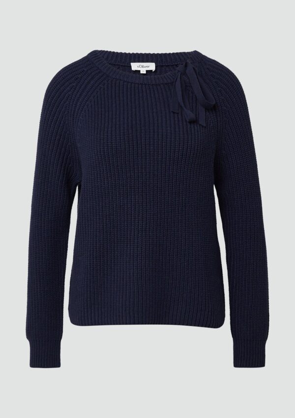 Relaxed-Fit-Strickpullover mit Bindedetail