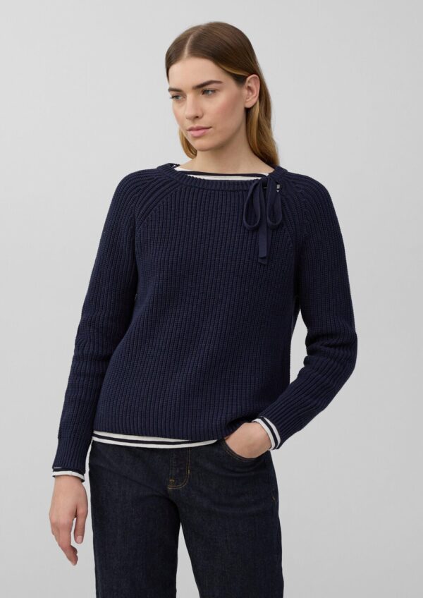 Relaxed-Fit-Strickpullover mit Bindedetail