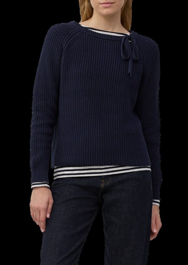 Relaxed-Fit-Strickpullover mit Bindedetail