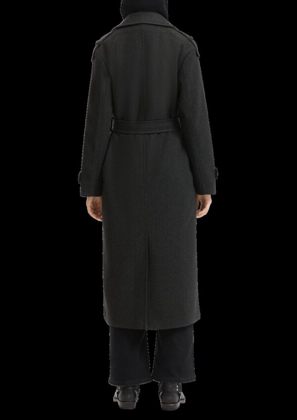 Trenchcoat mit Gürtel in Wolloptik