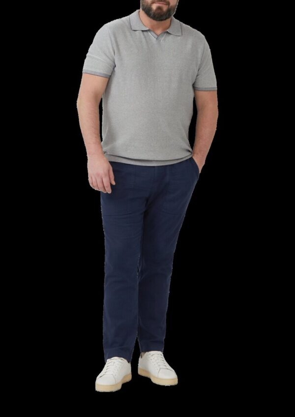 Gestricktes Poloshirt aus Leinenmix