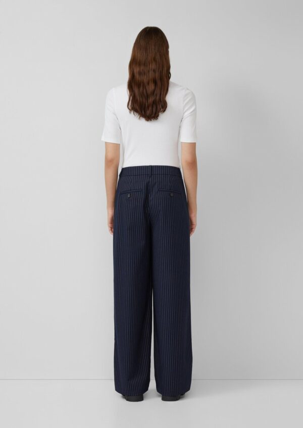 High-Rise-Hose mit Bundfalte und Nadelstreifen