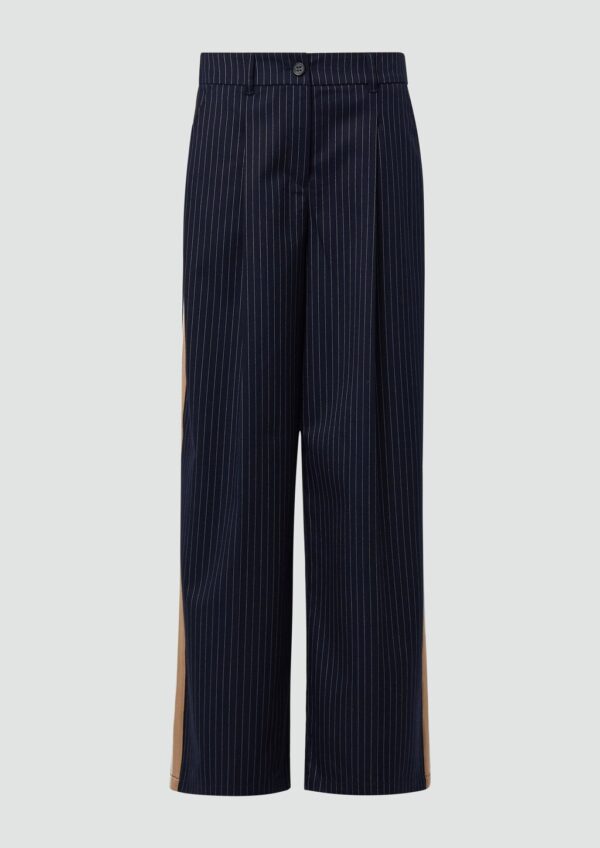 High-Rise-Hose mit Bundfalte und Nadelstreifen